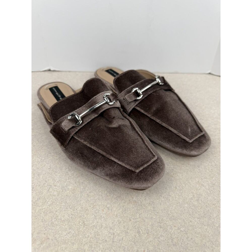 Women’s Steve Madden Brown Velvet Slip On Mules Shoes Size 9 Flats